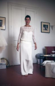 robe de mariée bohème chic et dentelle sur montpellier