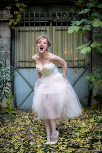 robe mariage corset et tulle transparent