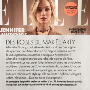 robe de mariage à montpellier occitanie dans le magazine ELLE