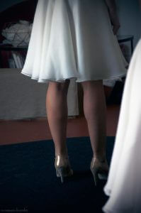 robe de mariée courte et fluide