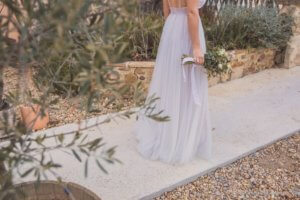 robe de mariage en tulle légère et fluide création à montpellier, nimes, beziers sude de la France