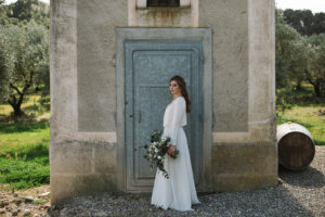 Veste en soie pour la mariée