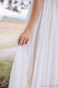Robe de mariée fluide pour mariage d'automne