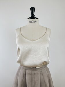 top en soie sans manche fines bretelle