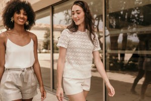 top-soie-bretelles-short-argent