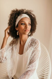 kimono en dentelle transparent