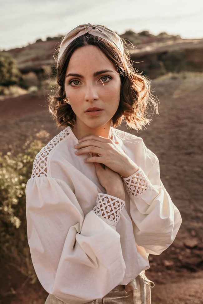 blouse dentelle coton bio gots