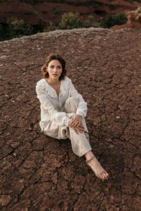 blous soie pantalon palazzo lin bio