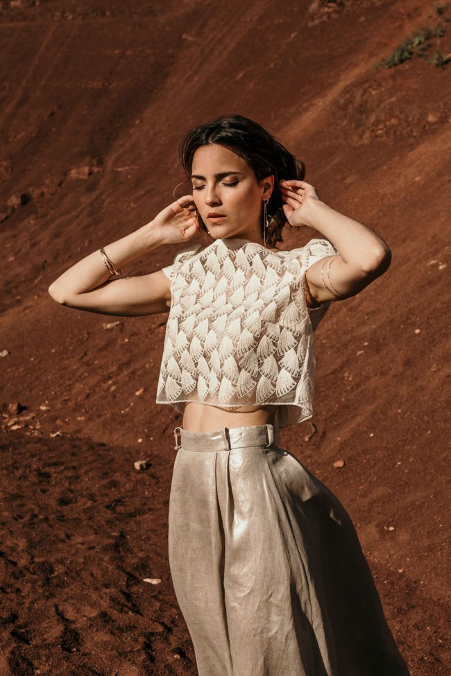 croptop dentelle tenues demoiselles d'honneur