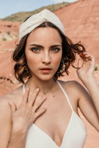 headband mariee soie brodee bio