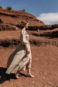 robe mariage civil longue en lin ecoresponsable