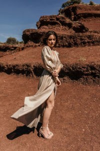 robe mariage civil portefeuille lin ecoresponsable