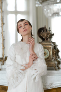 manteau en lin et soie pour la mariée chic