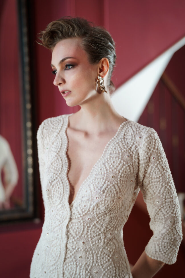 robe de mariée en guipure ecoresponsable