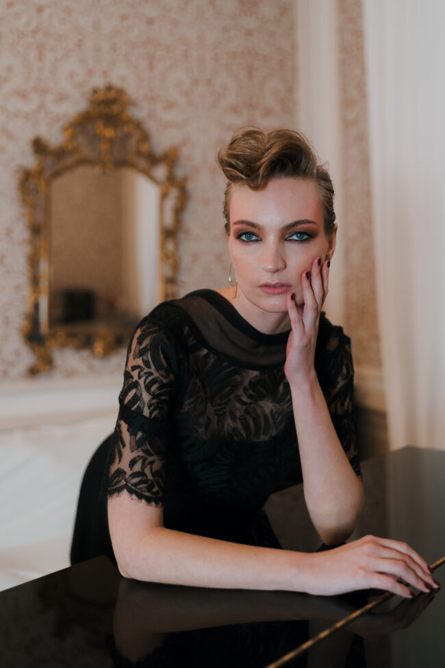 ensemble du soir pour mariée chic