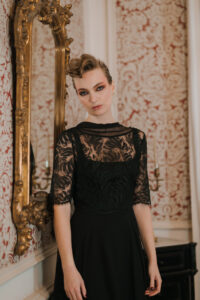 Robe de soirée mariage chic en dentelle