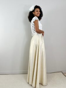 ensemble de mariee jupe lin