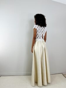 crop top dentelle mariée