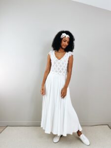 ensemble mariée dentelle mariage civil