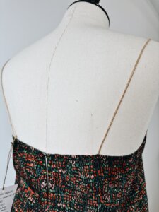 caraco en twill de soie rouge femme